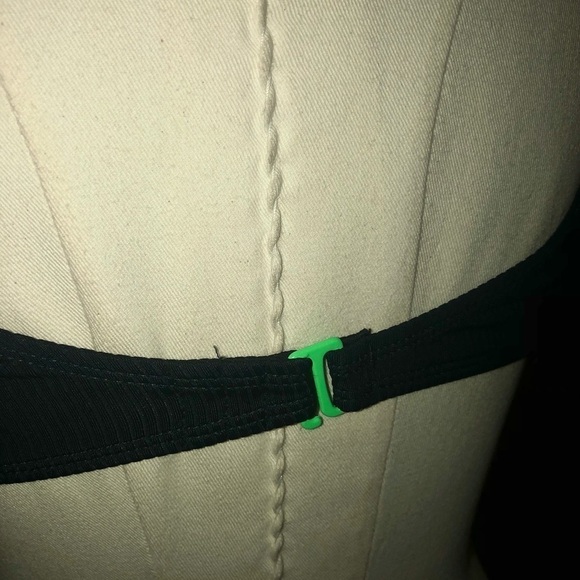 Vintage 90s black neon squares belt and circle cut out bikini top new Medium - Picture 7 of 9